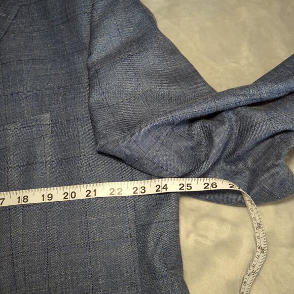 Ralph Ralph Lauren Blue Blazer Sport Coat 48L Canada Union Wool/ Linen/ Silk - Picture 7 of 12